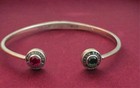 Archbishop Spalding Seton Keough High 2018 Silver Bangle With Emerald And Ruby