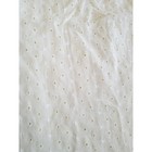 Cottage Core Fabric Shower Curtain Off White Cotton Blend Embroidered Eyelet