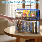 2-tier Dvd Storage Rack  Dvd Shelf  Dvd Holder Organizer With Display Top She   