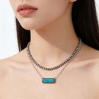 Navajo Pearl 5 7in 3 15in 17 32in 1 96in Silver Green Necklace