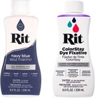 Rit Dye Navy Blue Liquid Fabric Dye With Fixative - 8 Oz For Crafts   Clothing