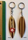 Hawaiian Surfboard Hibiscus Wooden Key Chain Jewelry Wood Hawaii Gift Aloha Nib