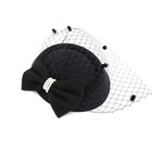 Bowknot Pillbox Fascinator Hat With Veil Wedding Tea Party Headband Clip
