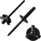 50pcs 3 16  X 1  Large Head Tri-fold Exploding Aluminum Pop Rivets Black