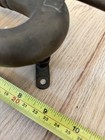 Vtg Brass Bulb Horn Coiled Trumpet With Mounting Bracket 21    Long India Stamped