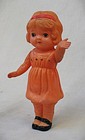 Vintage 1930s Or 40s Celluloid Little Girl Doll-  Made In Japan