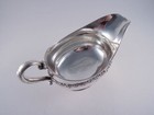 Tiffany Sterling Double Floral Band Gravy Sauce Boat Antique