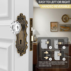 Mortise Lock Set For Interior Door  Antique Brass Door Knobs With Lock And Skele