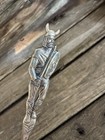 Vintage Viking Figural Spoon Th Marthinsen Of Norway Silver Plated Demitasse
