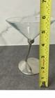 5 Vintage Silver Plated Beefeater Premium Gin Metal Stem Martini Glasses Mcm