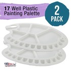 U s  Art Supply 17-well Plastic Painting Palette  pack Of 2 