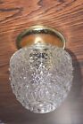 Vintage Clear Acorn Bubble Glass Ceiling Light Fixture Hobnail P-3 Hall New 5305