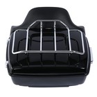 Vivid Black King Tour Trunk Luggage Rack Backrest Harley 2014-2025