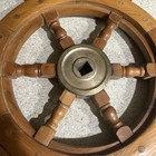 Wood And Brass Ship Wheel Boat Nautical Wall D  cor 18 