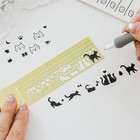 Kawaii Cat Ruler Hollow Metal Bookmark Ruler Multifunctional Ruler For Paintijq