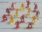 Vintage 1950s Mpc Toy Soldiers Lot Of 14 Figures Rare Reds Yellows No Weaponry