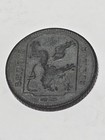 1942 Belgium 1 One Franc - Belgian Coin - Zinc - World War 2 Era - Europe 