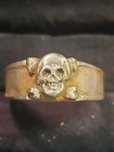 Ww1 Ww2 Original German Skull And Cross Bones Ring And Bullet Pendant Set
