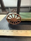 Vintage Folk Art Cloth Horse Pull Toy On Metal  Wheels Primitive Decor
