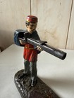 Antique Orig  1870s J e Stevens Creedmoor Cast Iron Mechanical Bank