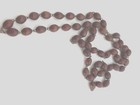 Vtg Brown Seed Bead Rosary W silvertone Crucifix  Lourdes  22   Stamped Italy