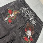 Y2k 2000s Eagle Snake Beyond Baggy Jeans 30x25 Raw Hem Loose Ninth Ambush Hall