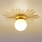 Mid Century Modern Ceiling Light Vintage Globe Glass Ceiling Mounted Fixture