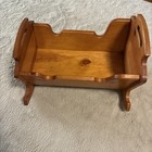 Vintage Handmade Wooden Baby Cradle 19  Rocking Crib Baby Basinet Furniture