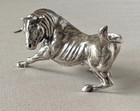 Troy The Bull Wall Street Stock Market Icon Solid Sterling Silver Miniature y508