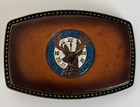 Bpoe Benevolent   Protective Order Of Elks 2 Belt Buckles 1 Enamel   1 Leather