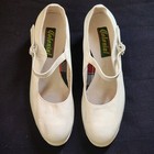 Mexico Size 25 5 White Leather Colonial 125 Dance Shoes Zapatos Folklorico Cuero
