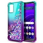 Designed For Blu Phone Case  b1550vl   Bling Sparkly View Speed 5g Aqua purple
