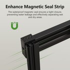 46-48 x76  single Sliding Shower Door 8mm Tempered Glass  Matte Black