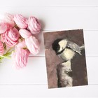 Aceo Atc Art Card Painting Print Signed Bird Chickadee    precipice   nature Animals