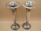 Birmingham 1919 Pair Sterling Silver Vase