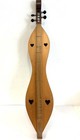 Vintage Handmade Wood Mountain Dulcimer Hourglass Musical Instrument Heart