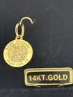 14k Yellow Gold St  Michael Pendant Medal - Milor Italy - Religious Charm W box
