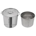 40l 42 27 Qt Stainless Steel 201 Stock Pot With Basket Cookware For Boiling 