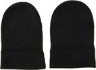 2 Pcs Men s Knit Beanie Warm Thick Lined Hat Winter Skull Cap Unisex Beanie Cap
