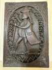 Vintage Hand-carved Wooden Plaque By Karl Mann Associates
