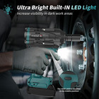 Cordless Impact Wrench 1 2 For Makita 18v Battery 1500nm 1106ft-lbs Brushless Im