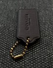Coach Brown Gold Logo Tag Fob Designer Handbag Accessory For Women