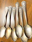 Vtg Set Of 6 Oneida Community Par Plate Silent Movie Star Actor Souvenir Spoons
