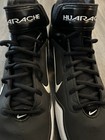 Nike Alpha Huarache Elite 4 Mid Black White Baseball Cleats 467796-010 Men Sz 15
