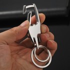 Men Creative Metal Leather Key Chain Bat Ring Keyfob Car Keyring Keychain Gift
