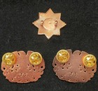 Chinese Qing Imperial Guard Cap Badge   Eagle Collar Insignia Set  3      Replica