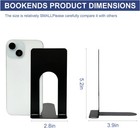 Metal Book Ends For Shelves Heavy Duty Black Bookends Set 4 Pack New