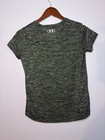 Under Armour Youth Large Girls  Black Heathered Logo T-shirt Size Ylg