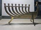 Vintage Israel Hen Holon chen Cholon Solid Brass Hanukkah Menorah