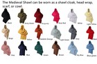 Medieval Shaman Elven Ranger Shawl Men Wrap Cloak Post Apocalyptic Men Scarf